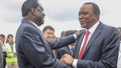 Nasa leader Raila Odinga and and President Uhuru Kenyatta.
