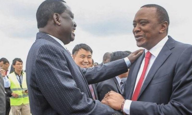 Nasa leader Raila Odinga and and President Uhuru Kenyatta.