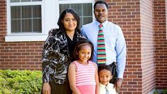 Amram Musungu and his family in the United States.