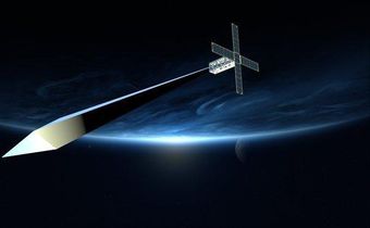 Shutdown leaves uninflated space sculpture circling in orbit