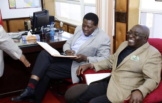 Devolution CS Eugene Wamalwa during a recent visit to the Embu County (Twitter)