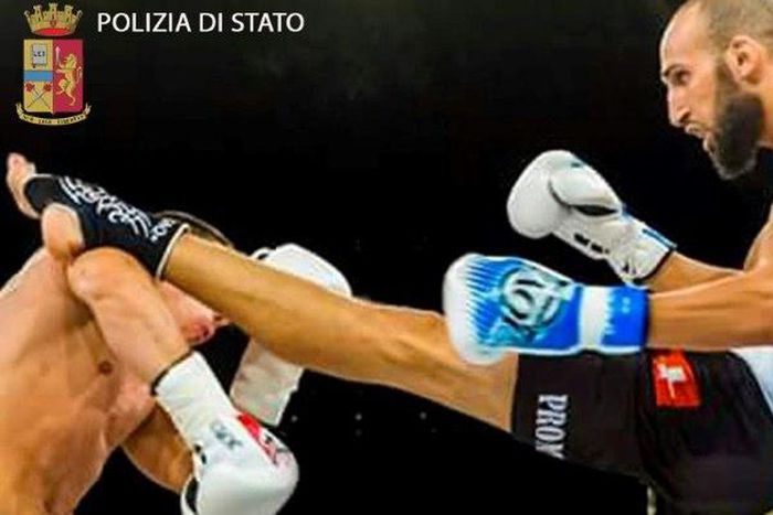 Abderrahim Moutaharrik (right) was one of four people arrested by anti-terror police in April 2016