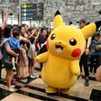 Mascot Pikachu of the Pokemon Go virtual reality game, which has become a worldwide sensation