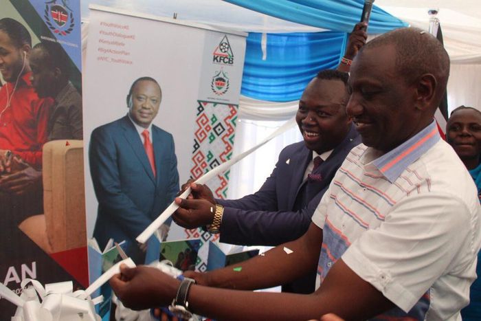 Deputy President William Ruto during the launch of the NYC Strategic Plan