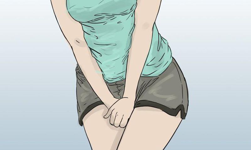 woman wanting to pee