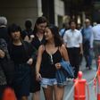 Pedestrians in Sydney's central business district on April 19, 2017. Australia's decision to scrap a visa programme for temporary foreign workers won both praise and criticism