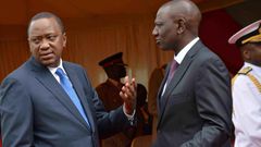 File image of President Uhuru Kenyatta with DP Ruto