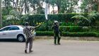 An officer from the Bomb Disposal Unit going to detonate explosives at the DusitD2 complex