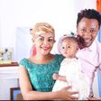 Dj Mo, Size 8 and their baby daughter Ladasha.