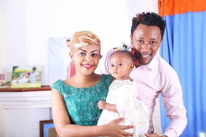 Dj Mo, Size 8 and their baby daughter Ladasha.