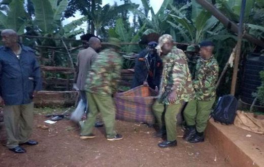 Police carry away a dead body during a past incident (Twitter)
