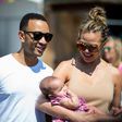 Singer John Legend, his wife Chrissy and baby Luna.