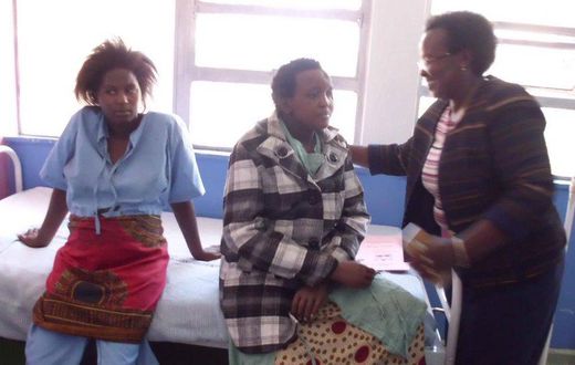 Jackiline Mwende when she was Visited by the Machakos County MP Dr. Susan Musyoka at Machakos Level 5 Hospital.