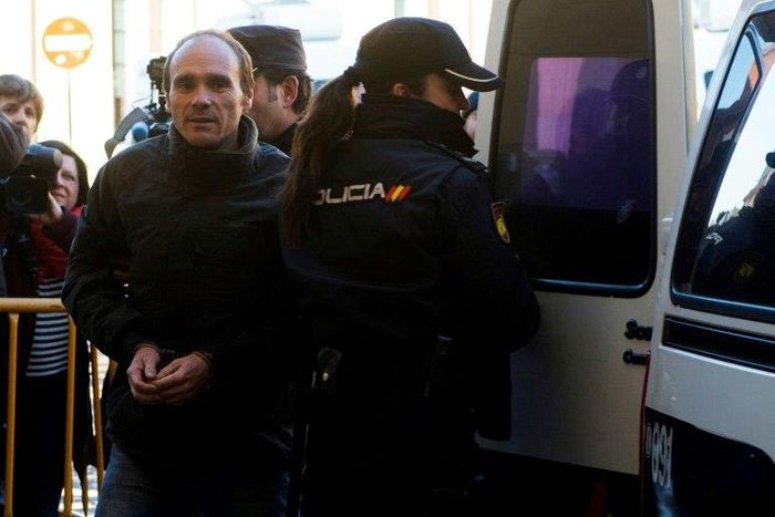 Miguel Angel Munoz (L), pictured on March 14, 2017, was sentenced to 23 years in prison for the murder and violent robbery of 41-year-old Pikka Thiem of Arizona, who was hiking on the Santiago pilgrimage trail in Spain