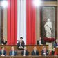 Austrian Alexander Van der Bellen (C) speaks alongside ministers during his swearing-in ceremony at the federal assembly in parliament in Vienna on January 26, 2017