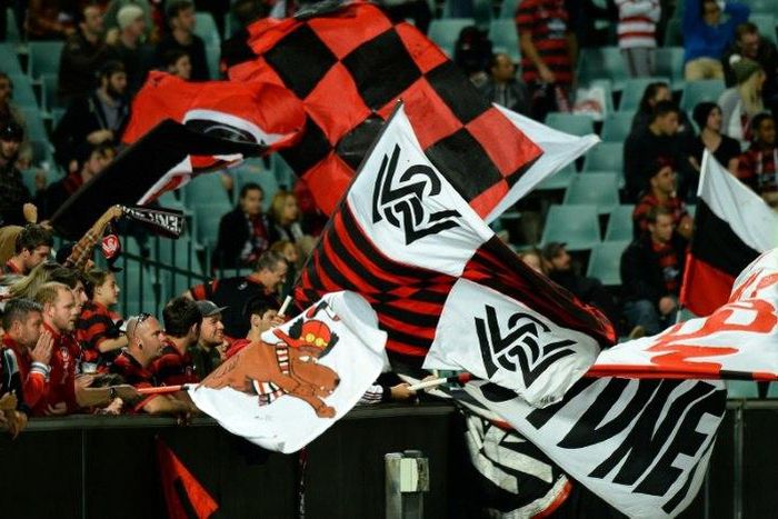 Fans raised an obscene banner at the ANZ Stadium when the Western City Wanderers ended Sydney FC's 19-game unbeaten streak