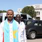 Opposition figure Moise Katumbi (C) arrives at the courthouse in Lubumbashi on May 13, 2016