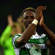 Celtic's striker Moussa Dembele applauds after the UEFA Champions league Group C football match against Borussia Moenchengladbach November 1, 2016