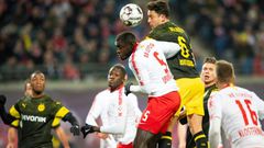RB Leipzig's French No.5 Dayot Upamecano is expected to miss the next few weeks