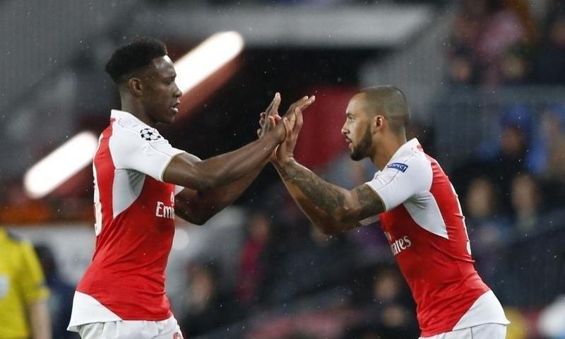Danny Welbeck and his Arsenal and England teammate, Theo Walcott.