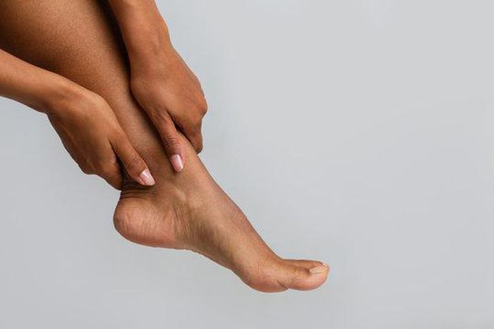 Woman modelling feet