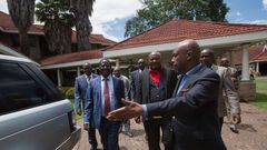 ODM leader Raila Odinga with Baringo Senator Gideon Moi