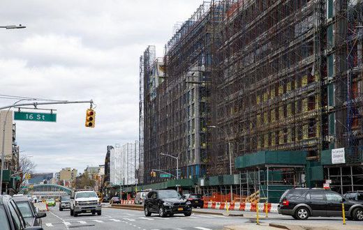 Change descends on a busy Brooklyn thoroughfare