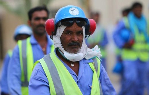 There are some 14,000 workers employed directly on World Cup projects in Qatar