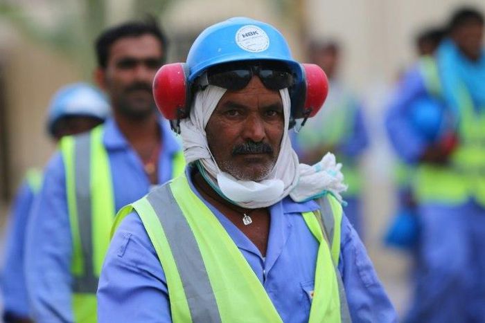 There are some 14,000 workers employed directly on World Cup projects in Qatar