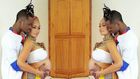 Diamond Platnumz and Zari during their baby bump photo shoot