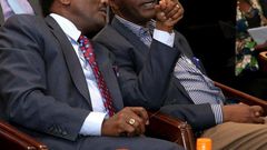 Makueni governor Kivutha Kibwana with Wiper Party leader Kalonzo Musyoka