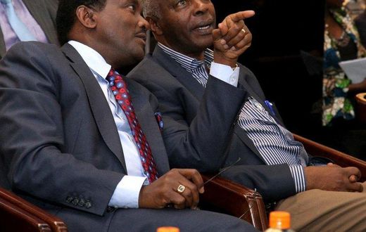 Makueni governor Kivutha Kibwana with Wiper Party leader Kalonzo Musyoka