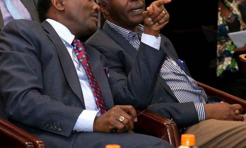 Makueni governor Kivutha Kibwana with Wiper Party leader Kalonzo Musyoka