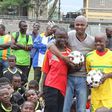 FKF President Nick Mwendwa with Young stars during a past event