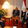 Then-Republican presidential candidate Donald Trump (L) first met Egyptian President Abdel Fattah el-Sisi at the Plaza Hotel in New York in September 2016