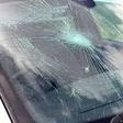 A broken windscreen