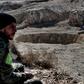 A Hashed al-Shaabi (Popular Mobilisation) fighter at the Khasfah sinkhole