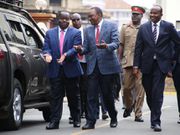 President Uhuru Kenyatta with CS Fred Matiang'i at State House