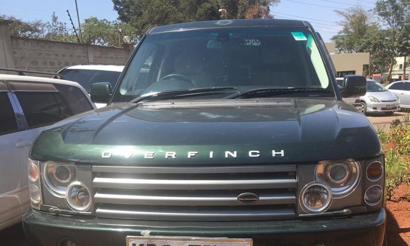 Range Rover discovered in a compound belonging to an official of the Nairobi City Council (Twitter)