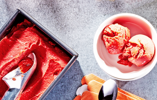 How To Make Mango-Raspberry Sorbet