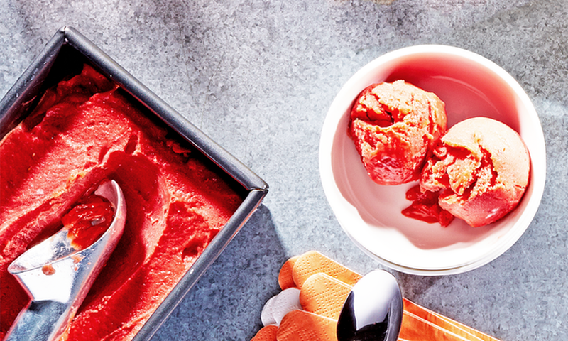 How To Make Mango-Raspberry Sorbet