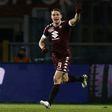 Torino's forward Andrea Belotti celebrates after scoring on January 16, 2017