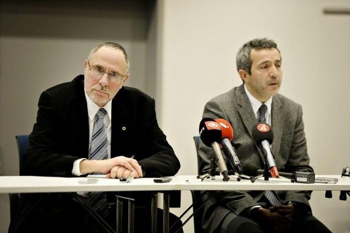 Dan Rosenberg Asmussen (L), seen in 2015, the head of the Jewish community in Denmark, urged police to open an investigation into a possible case of incitement to racial hatred