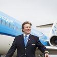 Dutch King Willem-Alexander posing in front of a KLM Cityhopper aircraft at Schiphol Airport, near Amsterdam on May 16, 2017