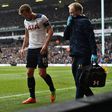 Tottenham Hotspur's striker Harry Kane leaves the pitch injured during the English FA Cup quarter-final football match between Tottenham Hotspur and Millwall at White Hart Lane in London, on March 12, 2017