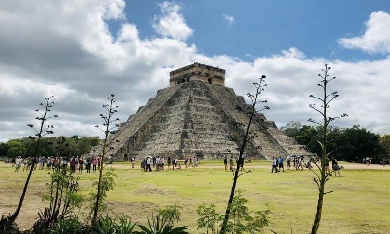 Archaeologists have discovered a cave filled with hundreds of artifacts beneath the ruins of the Mayan city of Chichen Itza in Mexico