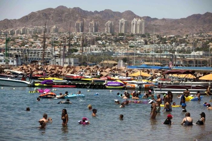 View of the Israeli Red Sea resort of Eilat in 2011