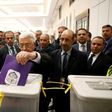 Palestinian president Mahmud Abbas casts his vote in internal Fatah party elections at the Muqataa, the Palestinian Authority headquarters, in Ramallah in December 2016