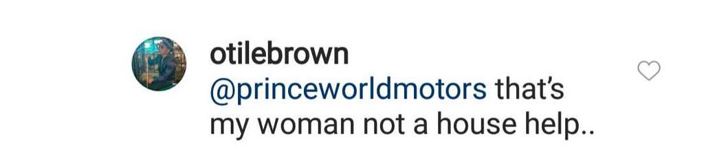 Otile's response (Istagaram)