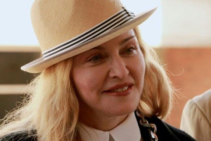 Madonna inspects a surgical unit for children that her charity, Raising Malawi, is funding in the city of Blantyre in July 2016